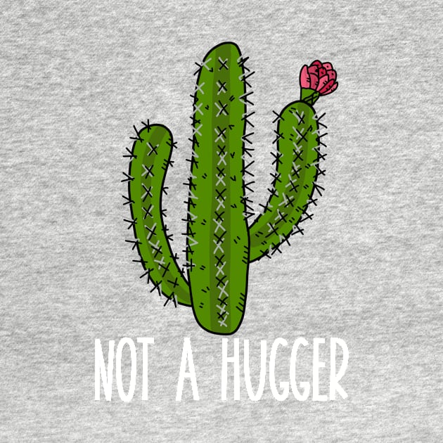 Not a Hugger Funny Cactus Introvert by CeeGunn